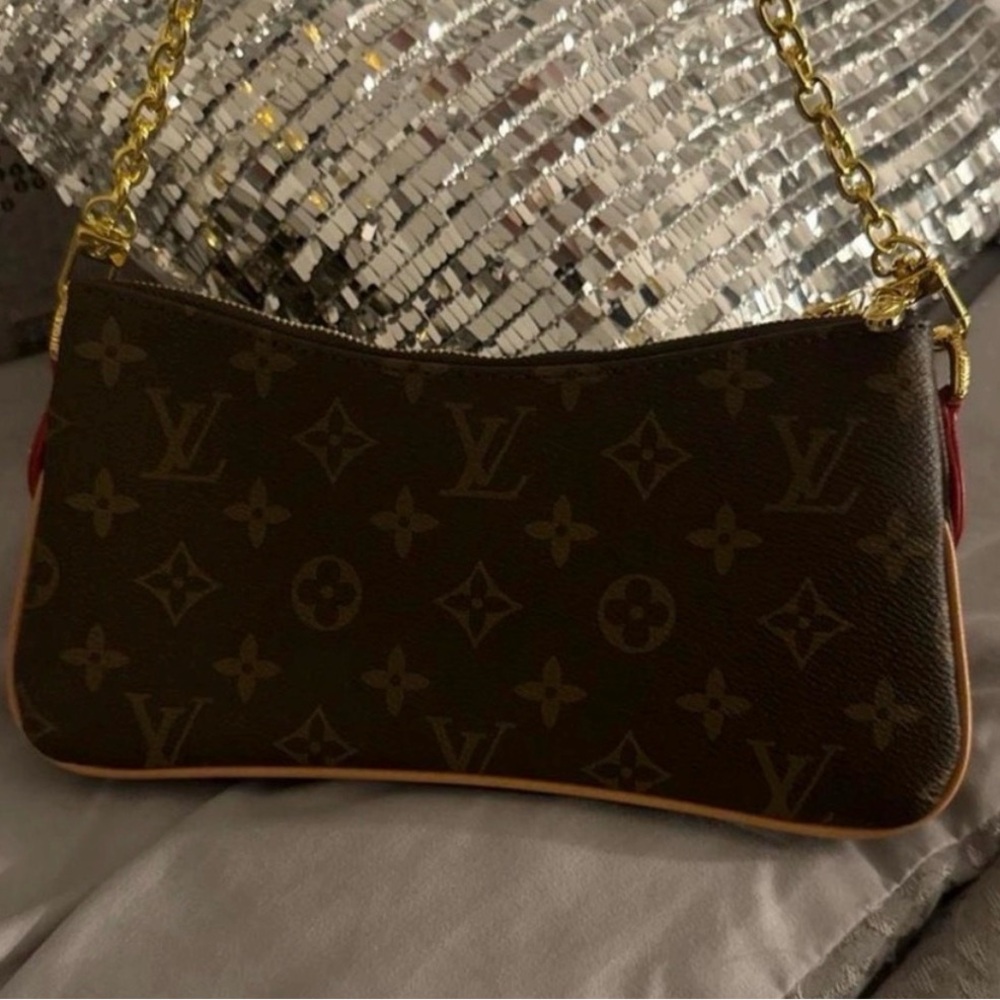 Louis Vuitton Monogram Canvas Wristlet with Gold Chain Strap - Picture 3 of 3